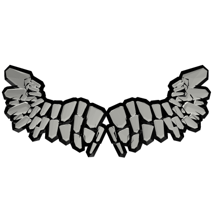 Black and White Cartoony Glowing Wings Roblox item