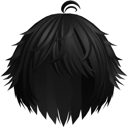 Black Cute Messy Kawaii Anime Boy Hair Roblox item