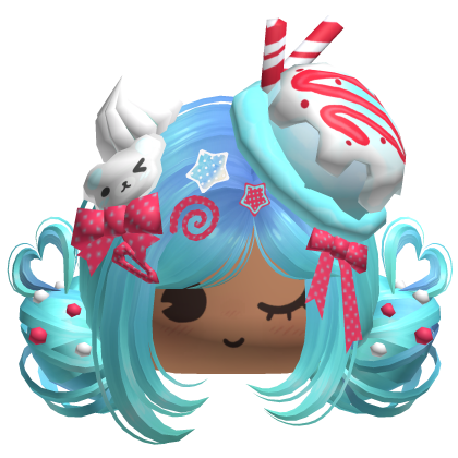 ♡ Ice Cream Girly Buns (Blue Soda)