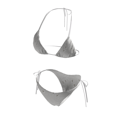 Pearl White Tie Side Bikini Bottom