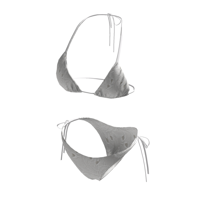 Pearl White Tie Side Bikini Bottom