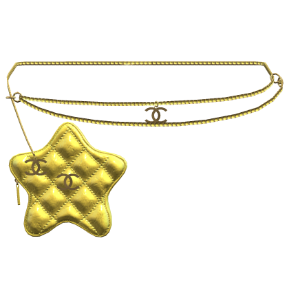 Yellow Cstar Quilted Waist Bag Gold Roblox item