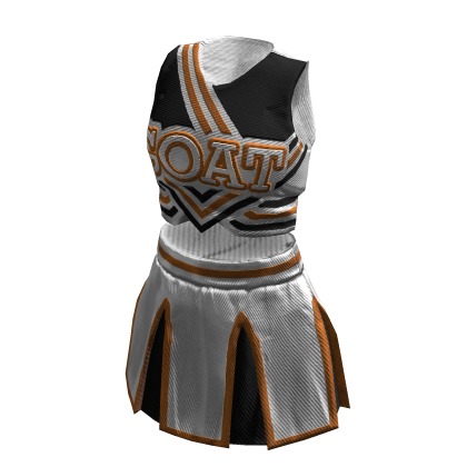 Cheerleader Uniform | White Black Orange thumbnail