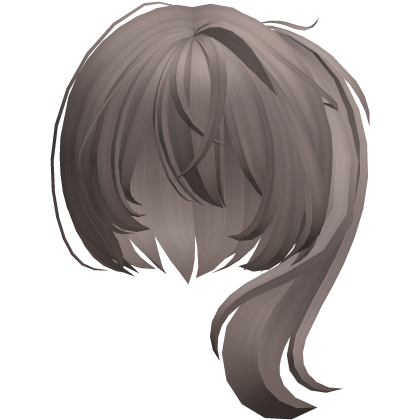 moe vkei emo messy side ponytail ash brown