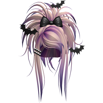 Gothic Bat Spiky Updo W/ Bow In Pastel Pink Roblox item