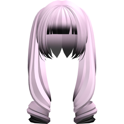۶ৎ | cute long anime pigtails moe pink black hair Roblox item