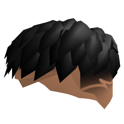 Messy Black Hairstyle with burst fade low taper