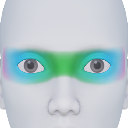 Blue Green Gradient Eyemask