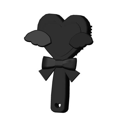 ♡ adorable valentines day black heart hair brush Roblox item