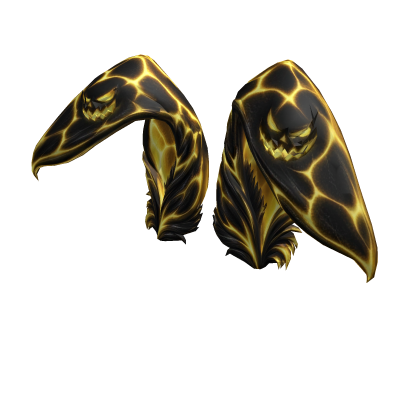 Bunny Ears Black Yellow Pumpkin Halloween Roblox item