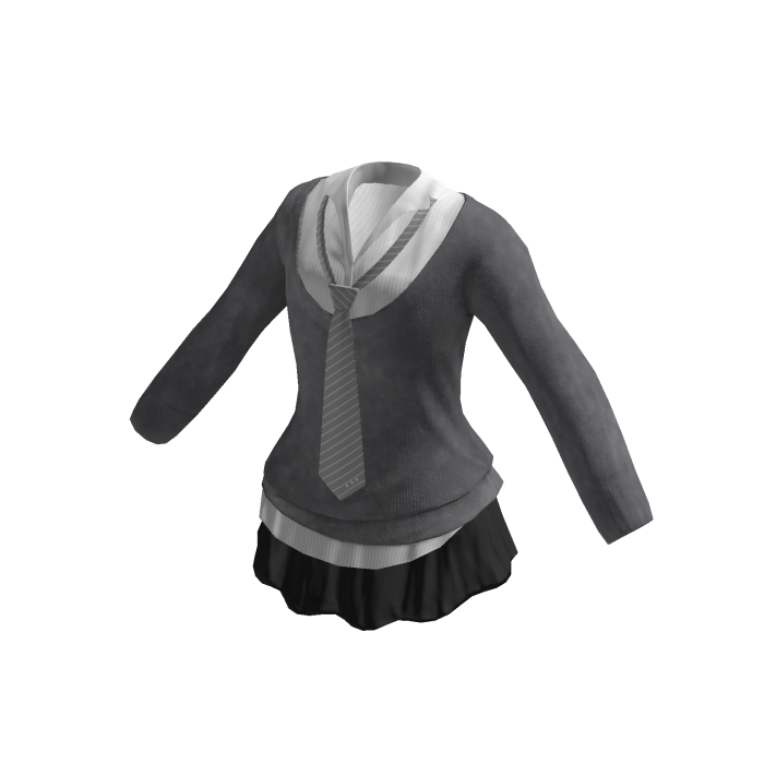 Preppy Tie Skirt (grey)