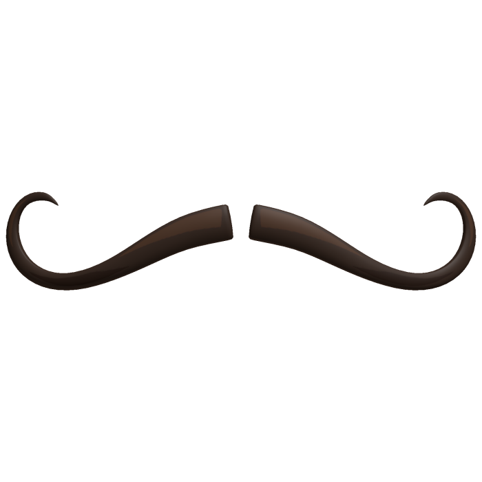 Brown Thin Small Mustache Cute Fancy Moustache