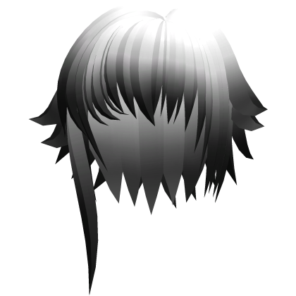 cute messy short hair w side tufts in white black