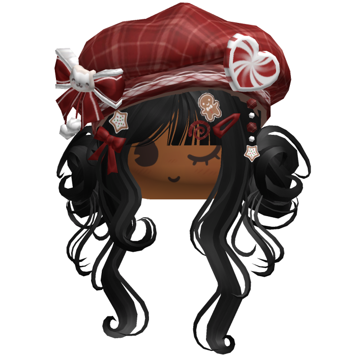 ♡ Christmas Swirly Wispy Buns (Black)