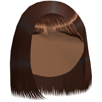 Sleek Side Part Bob /w Edges (Brown) Roblox item