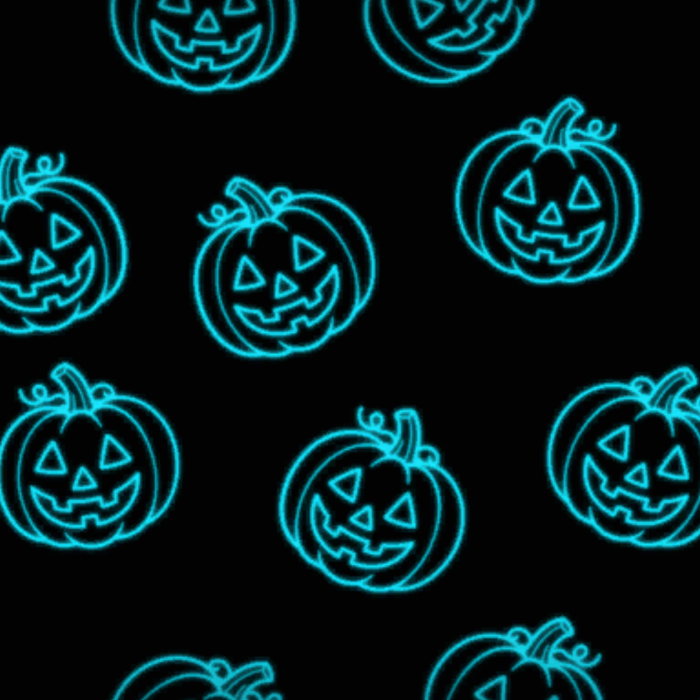Cyan Glowing Pumpkins