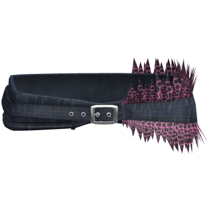 Y2K Denim Gyaru Pink Leopard Print Fur Belt 3.0 | Roblox