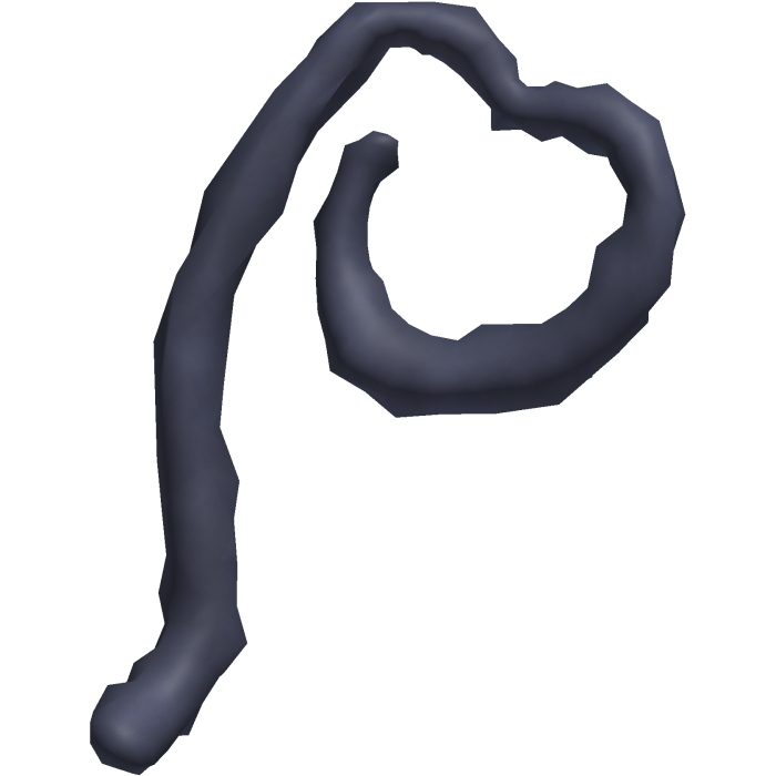 School kawaii kitty heart shaped navy blue tail