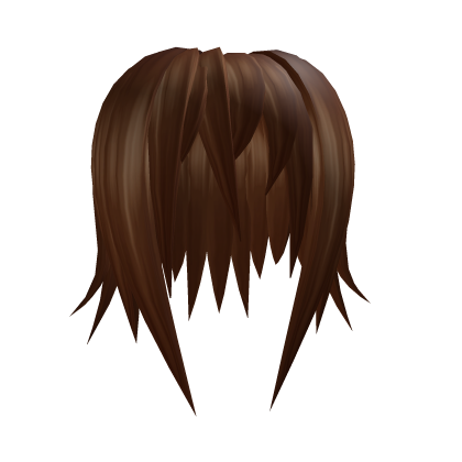 Brown Cute Scene Emo Messy Slick Hair Roblox item