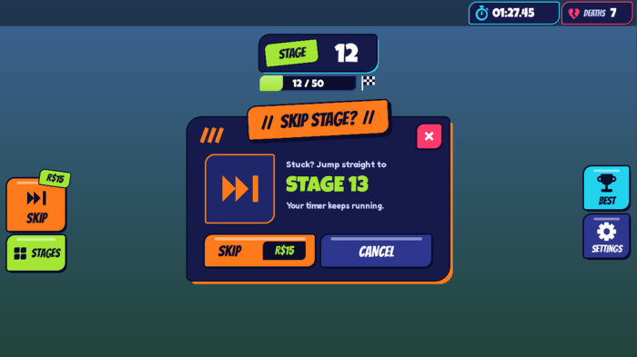Obby UI Kit Stage Counter Checkpoint Timer HUD preview 2