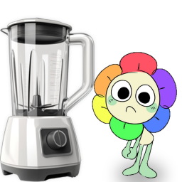 Fall into blender as toons