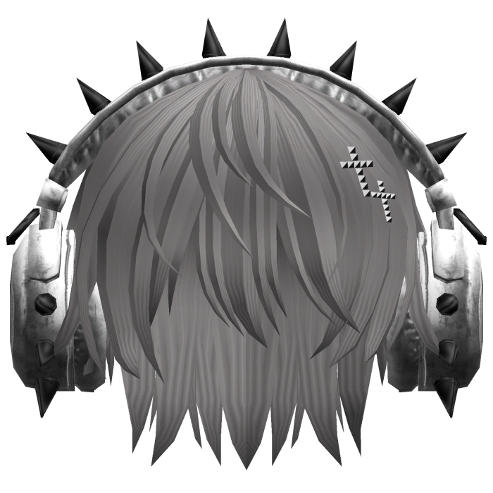 Boy Hair W/ Punk Headphones Black&White V2