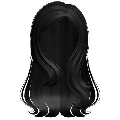 Swirly Long Curly Cute Hair Black Roblox item