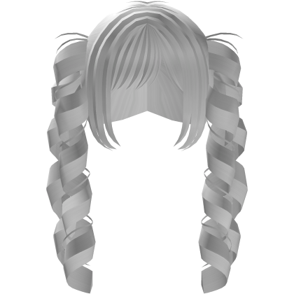 Cute Doll Messy Drill Pigtails in White