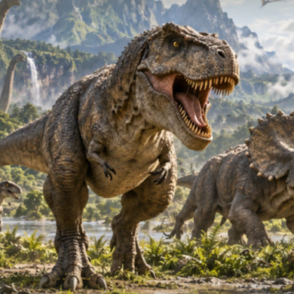 Dinosaurs Realistic Cool Background T-Rex