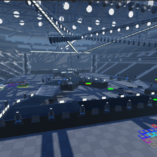 Realistic stage for concert