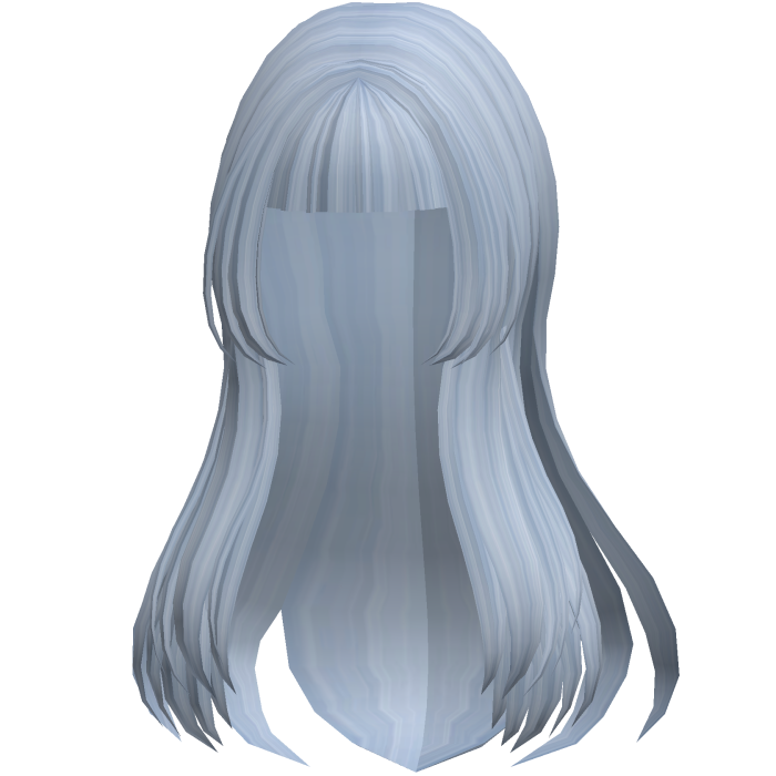 layered y2k hime hair ∙ silver blue