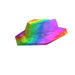 Rainbow Sparkle Low Poly Fedora