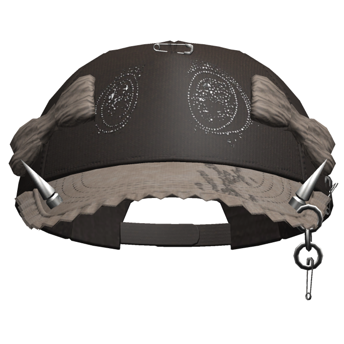 Grunge Anime Eyes Cap (Brown&Beige)