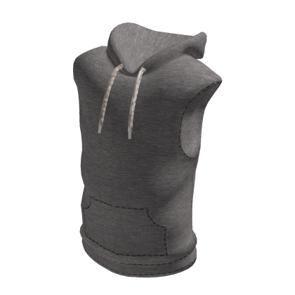Grey Sleeveless Hoodie Roblox