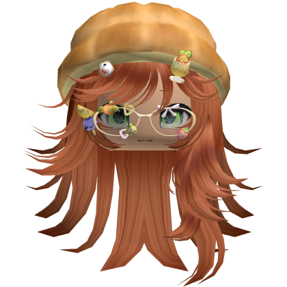 ♡ Igari Spiky Long Hair W/Bread Hat (Ginger)