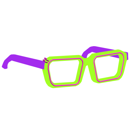 Neon Oversized Pierced Glasses (Low)