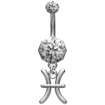Pisces Zodiac Belly Ring in Silver Roblox Item Rolimon s