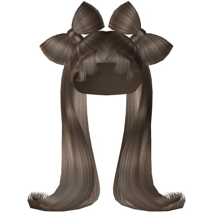 Y2K Light Brown Diva Bow Pigtails