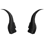 Matte Black Iron Horns