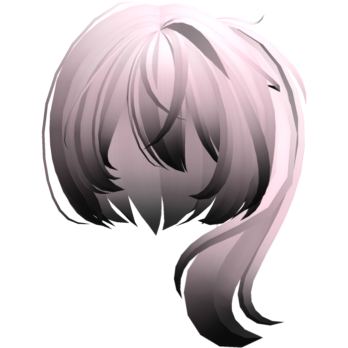 moe vkei emo messy side ponytail pink black