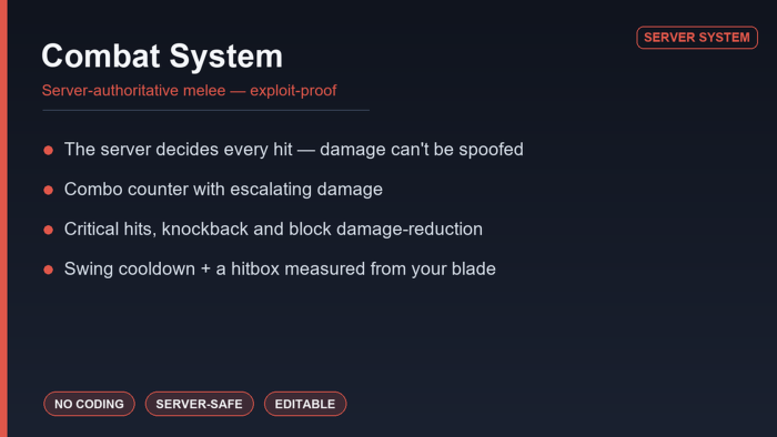 Combat System Melee Sword Combo Fighting Kit preview 2