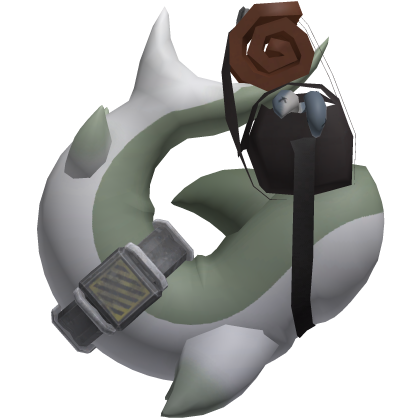 shark tail with bag (green)