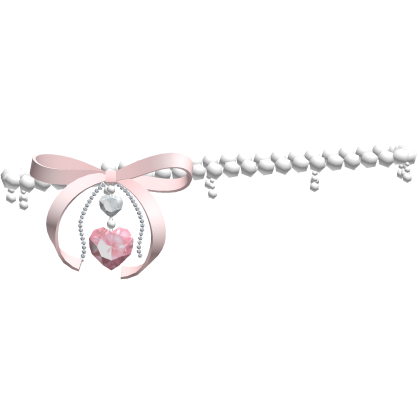Pink Ribbon Bow Pearl Waist Belt 3.0