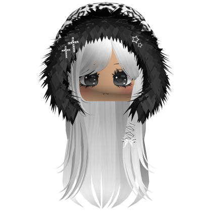 White Snow Leopard Hood Girl White