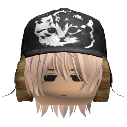 cute boy w kitty cap ushanka + hair