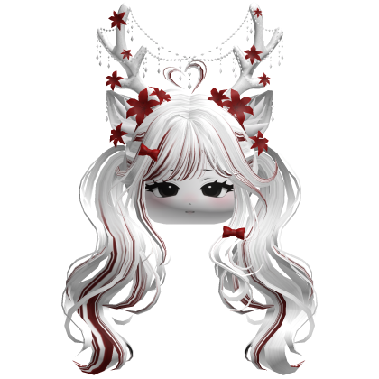 Ethereal Christmas Fairy Fawn Pigtails w/ Antlers