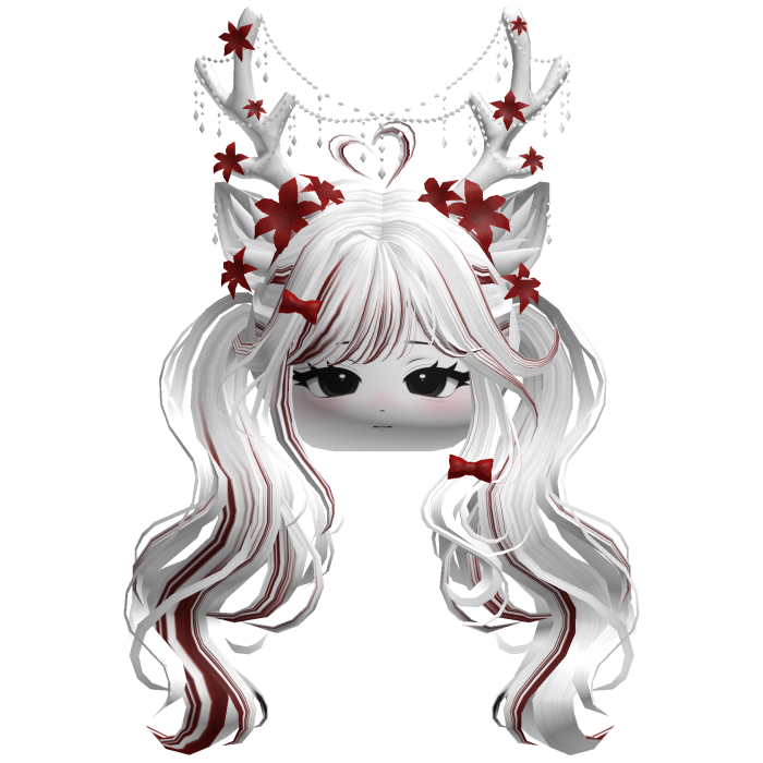 Ethereal Christmas Fairy Fawn Pigtails w/ Antlers