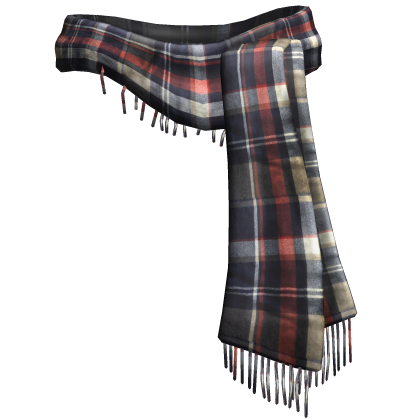 blue red plaid emo vkei grunge scarf 1.0