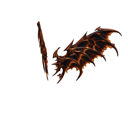 Hellfire Wings Black Orange Roblox item