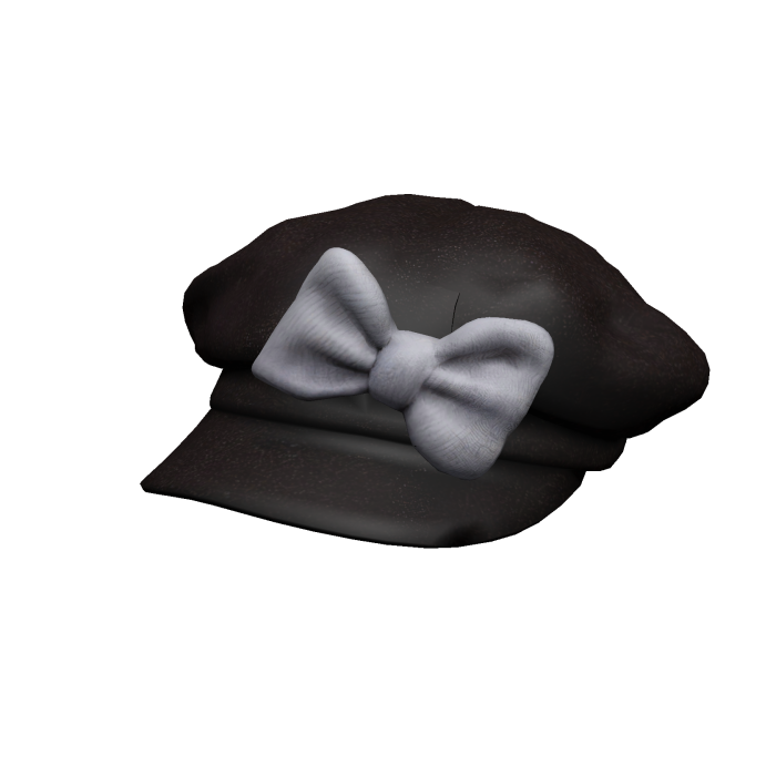 ❀ 🗝 dark brown newsboy hat with bow ˵๑ 🪽